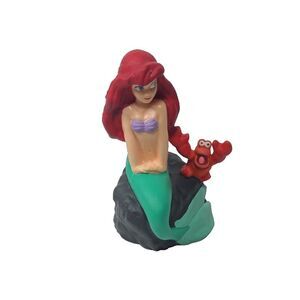 Vintage Walt Disney The Little Mermaid Ariel & Sebastian Toy Figure Applause